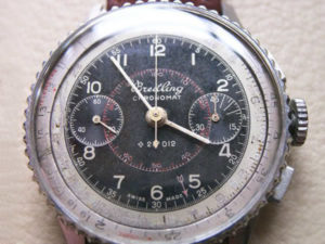 Una prima versione del non luminoso nero della linea Chronomat ref 769, probabilmente del 1942 