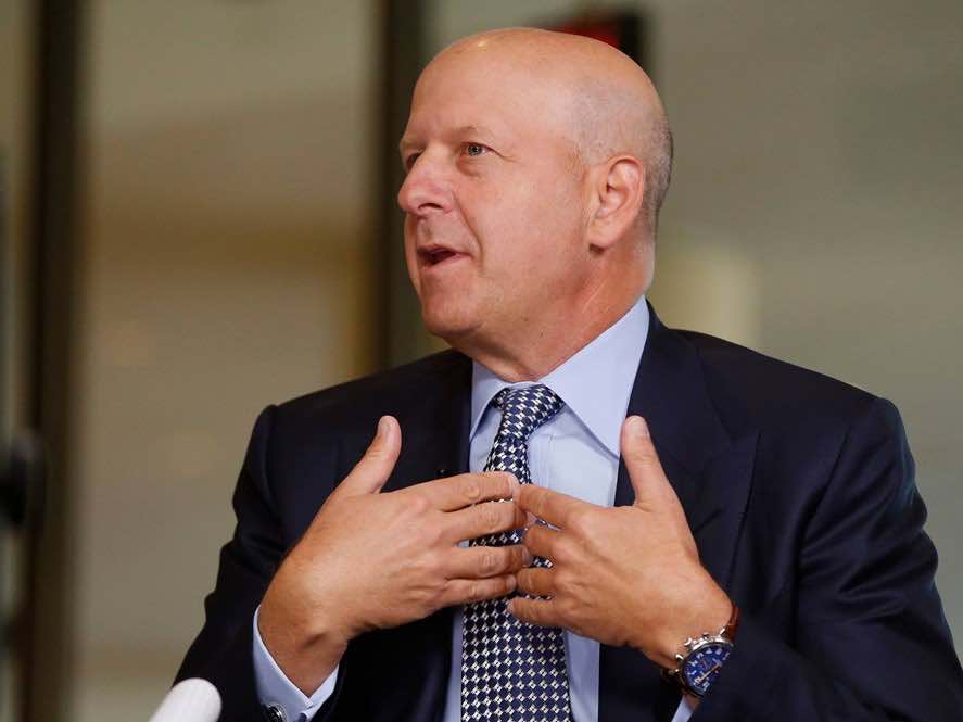 David Solomon con indosso Shinola Runwell Chronograph