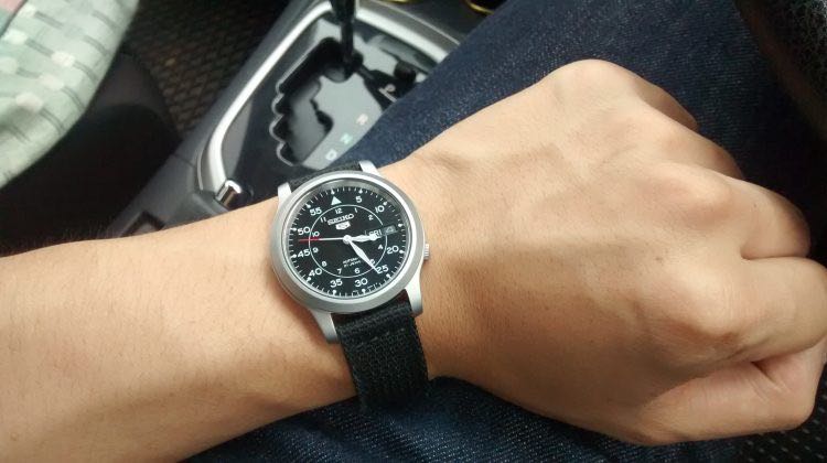 Seiko 5 Black Dial Black snk809