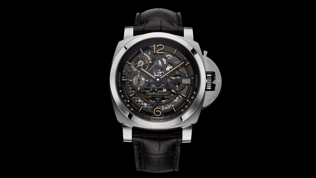 Panerai 2018 L Astronomo Luminor 1950 Tourbillon Moon Phases Equation of Time GMT