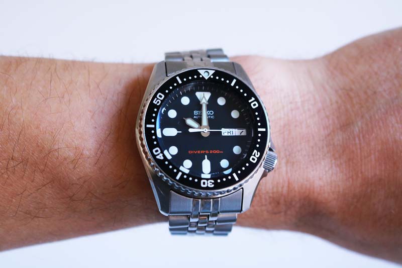 seiko skx013 indossato al polso