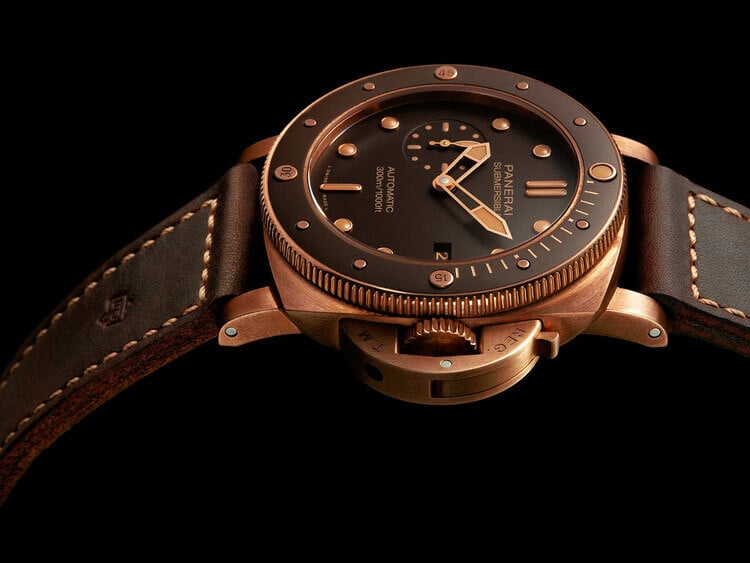 Il quadrante marrone del Panerai Submersible Bronzo