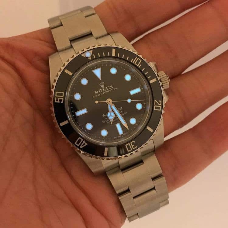 Luminescenza rolex submariner no date 114060
