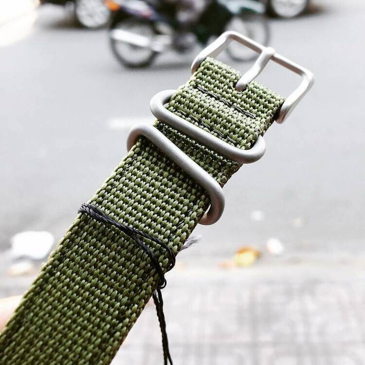 Cinturino Seiko verde militare