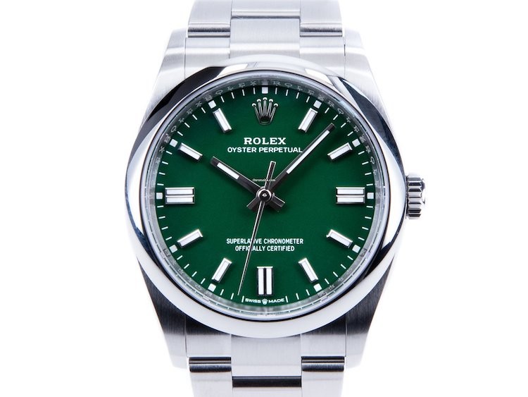 Rolex oyster Perpetual da 36 verde