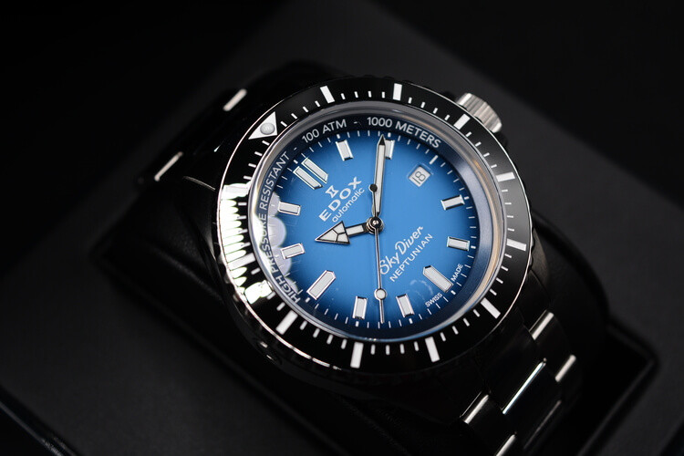 Edox Skydiver Neptunian quadrante