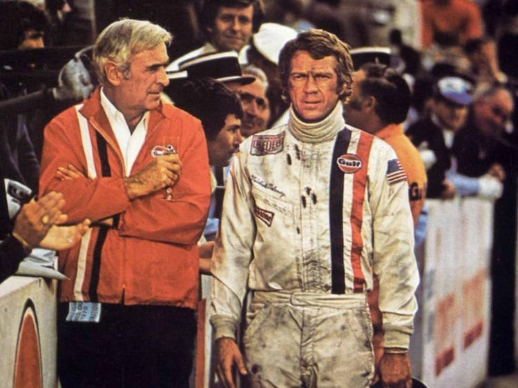 Steve Mcqueen sul set del film Le Mans