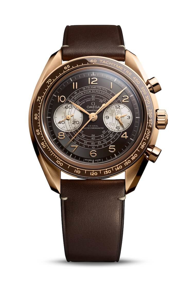 CHRONOSCOPE CO‑AXIAL MASTER CHRONOMETER CHRONOGRAPH 43 MM 329.92.43.51.10.001 WISHLIST CONFRONTARE Bronze Gold
