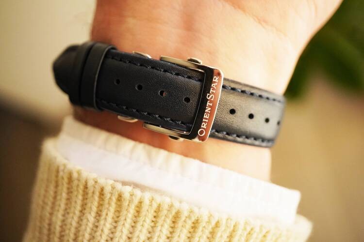 Orient Star Open Heart Semi-Skeleton cinturino