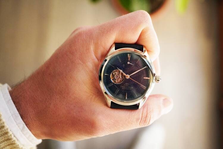 Orient Star Open Heart Semi-Skeleton quadrante