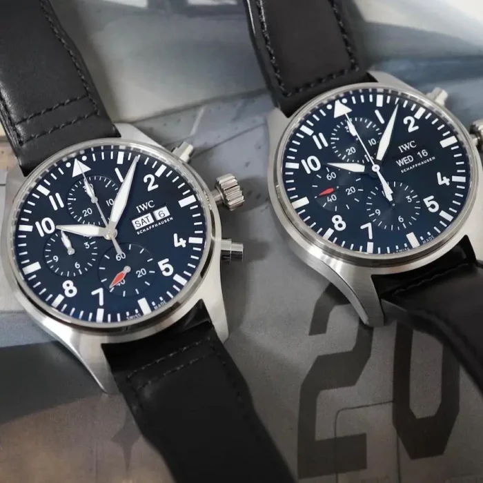 IWC Pilot's Watch Chronograph da 43mm vecchio e nuovo IWC Pilot's Watch Chronograph da 43mm vecchio e nuovo