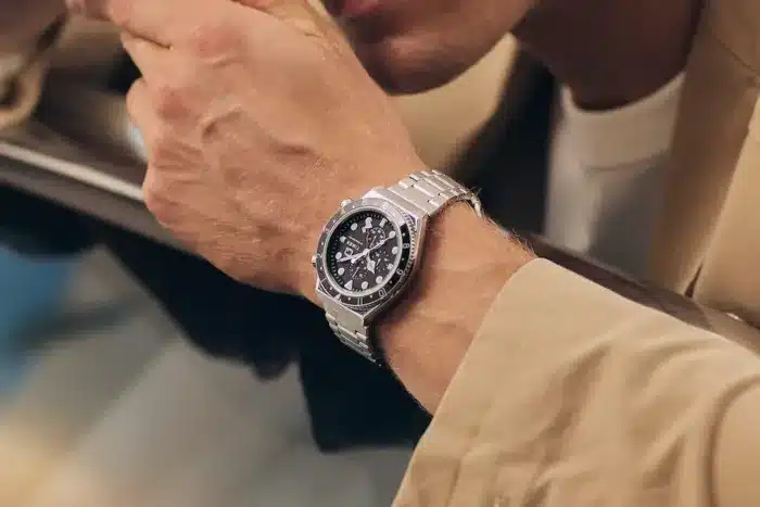 Q Timex Three Time Zone Chronograph