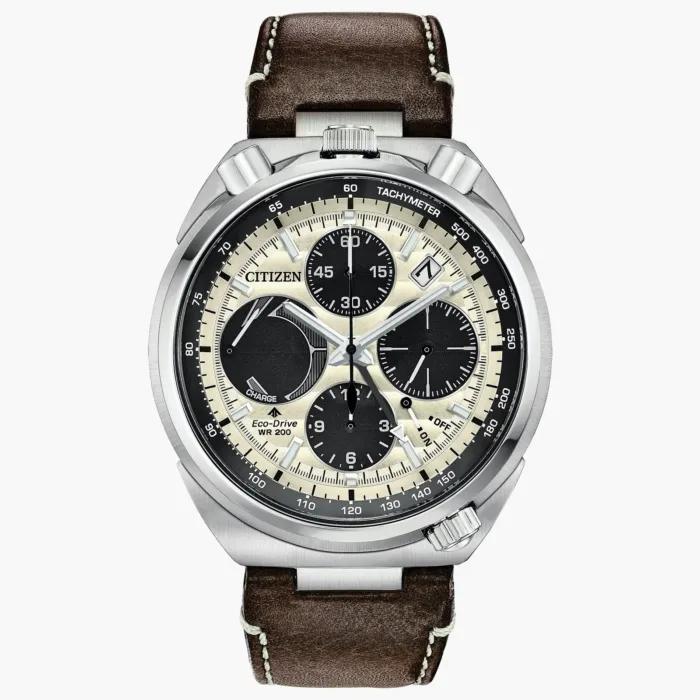 Citizen Tsuno Chrono Panda con cinturino in pelle - AV0079-01A