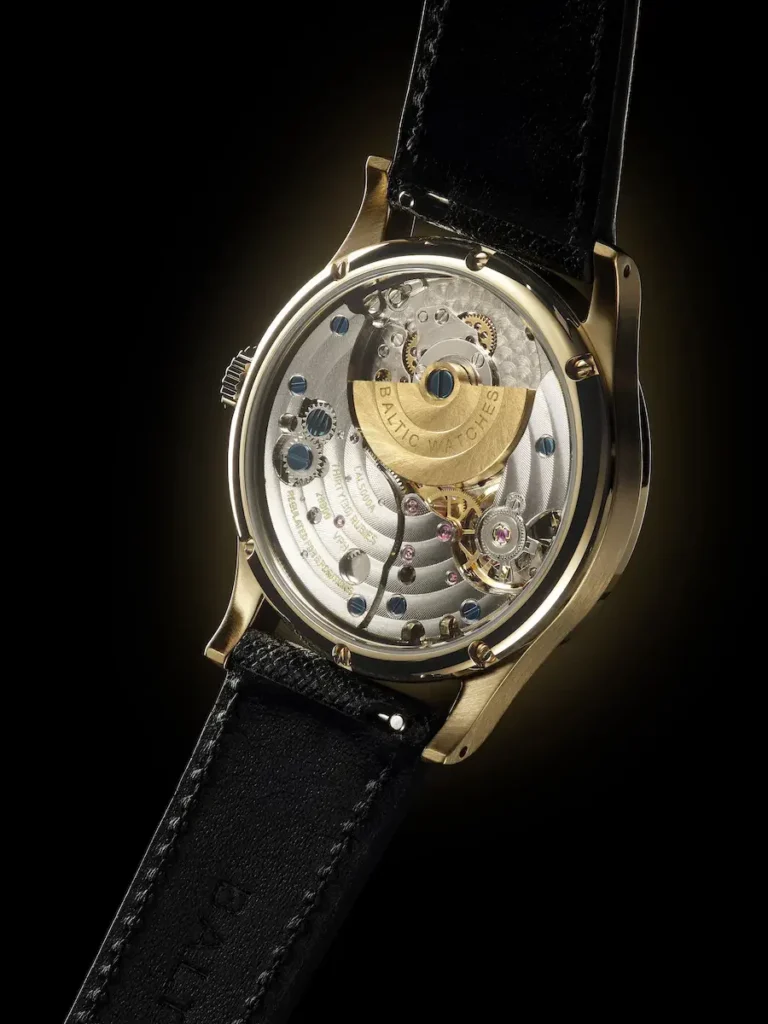 movimento con microrotore Baltic MR01 Gold PVD