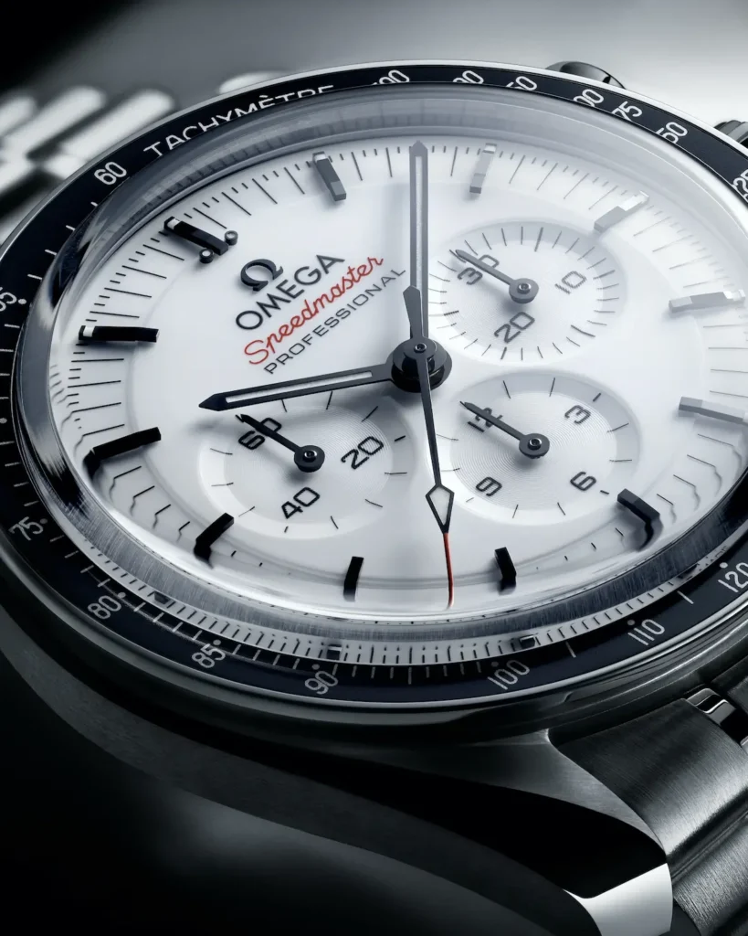 Omega Speedmaster Moonwatch con quadrate bianco