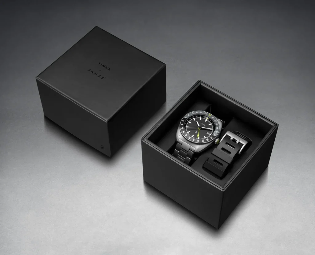 Timex x The James Brand Automatic GMT in Titanio