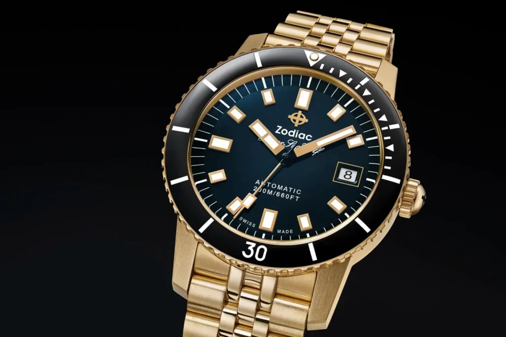 Zodiac Super Sea Wolf Compression Diver in oro Zodiac Super Sea Wolf Compression Diver in oro