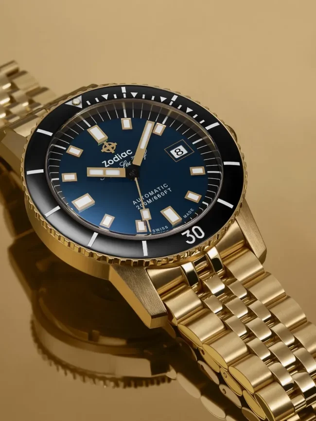Zodiac Super Sea Wolf Compression Diver in oro Zodiac Super Sea Wolf Compression Diver in oro