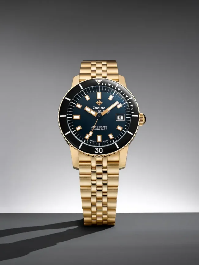 Zodiac Super Sea Wolf Compression Diver in oro Zodiac Super Sea Wolf Compression Diver in oro