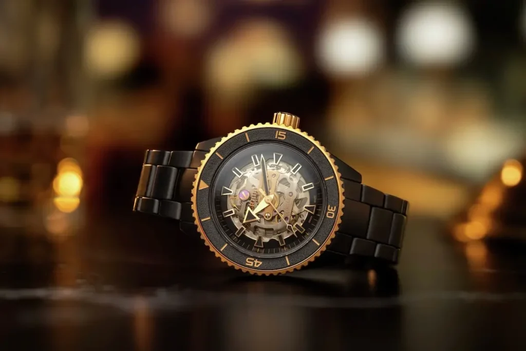 Rado Captain Cook High-Tech Ceramic Skeleton Black & Golden