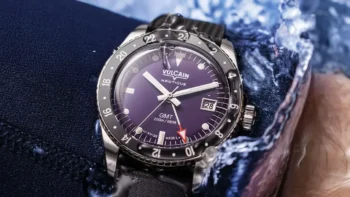 Vulcain Skindiver Nautique GMT con quadrate viola