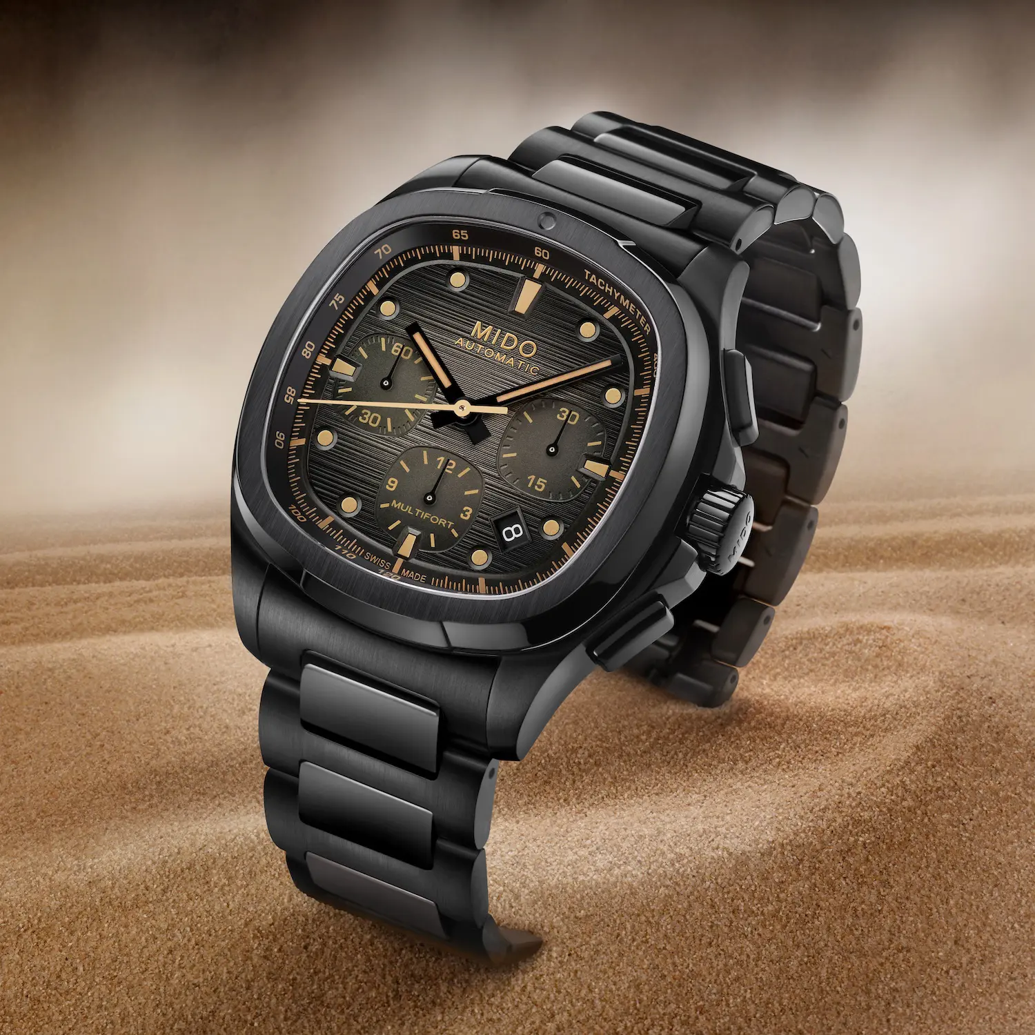MIDO Multifort TV Chronograph PVD Nero