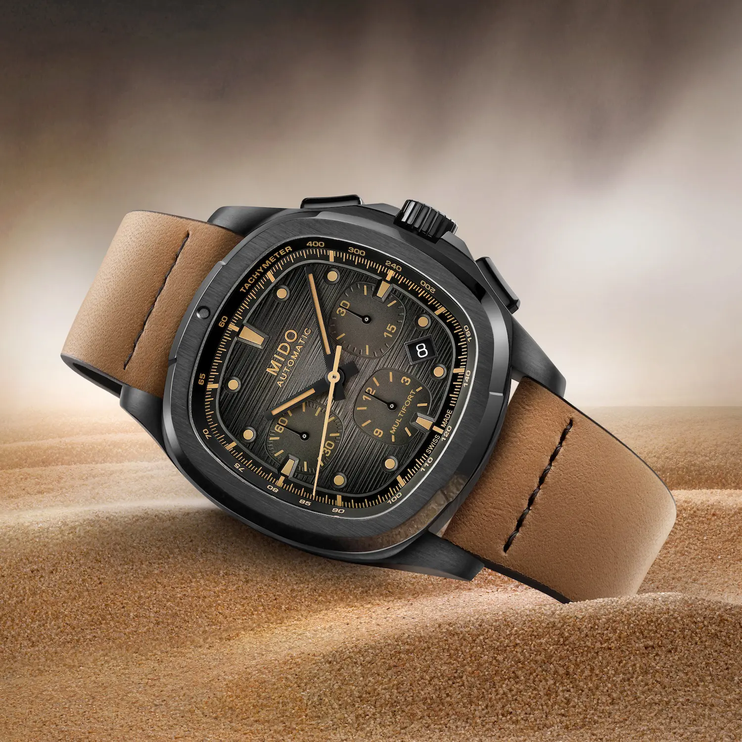 MIDO Multifort TV Chronograph PVD Nero