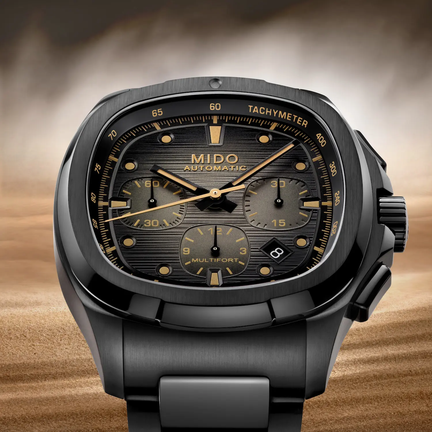 MIDO Multifort TV Chronograph PVD Nero