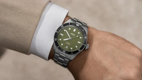 Oris Divers Date verde olivav