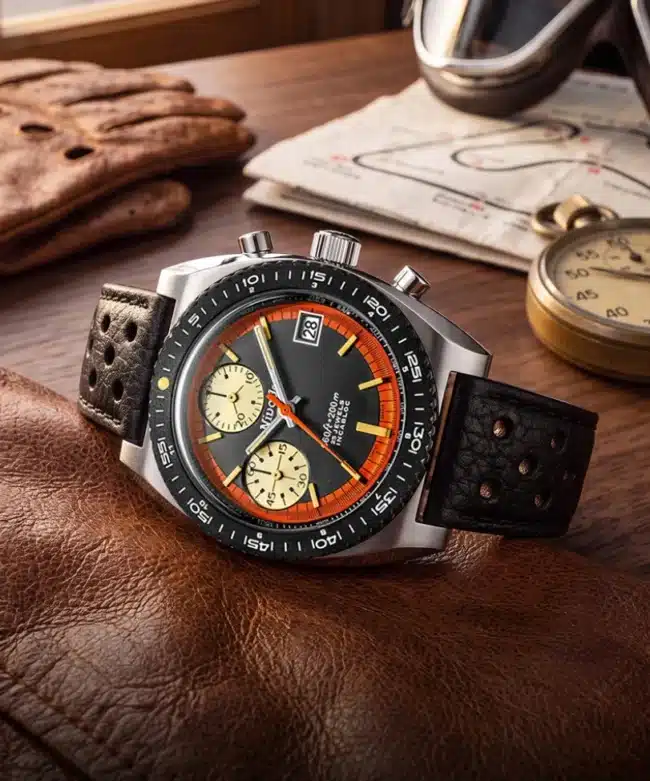 Nivada Grenchen Autochron Orange Automatic Nivada Grenchen Autochron Orange Automatic