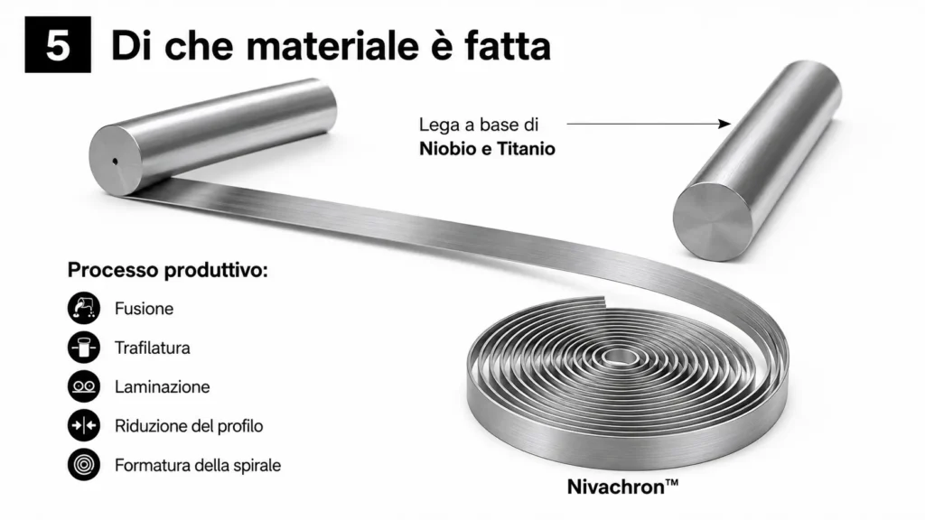 Di che materiale è fatta la spirale Nivachron Di che materiale è fatta la spirale Nivachron