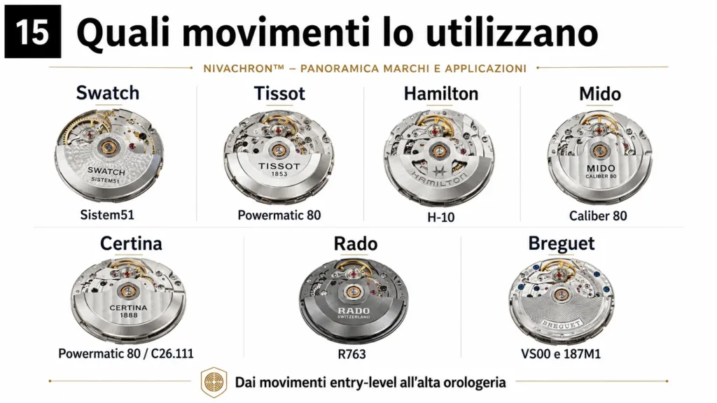 Quali movimenti e orologi utilizzano la spirale Nivachron Quali movimenti e orologi utilizzano la spirale Nivachron